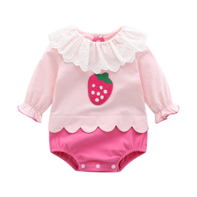 Enterizo Largo de Fresa para Bebé Niña - Image 2
