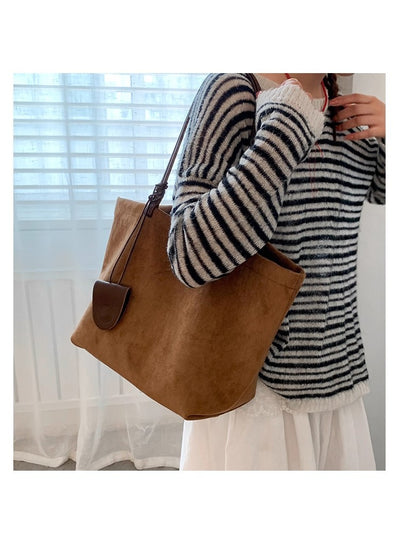 Bolso de Hombro Retro Ante Otoño Invierno Gran Capacidad Premium - Image 7