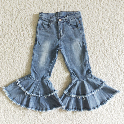 Ropa Infantil Denim con Doble Volante Estampado Leopardo - Image 6