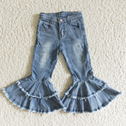 Ropa Infantil Denim con Doble Volante Estampado Leopardo - Image 6