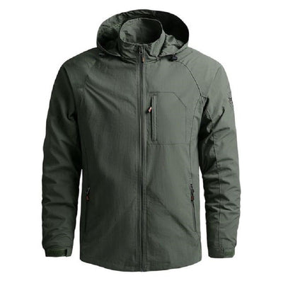 Chaqueta Outdoor Impermeable de Color Sólido para Hombre - Image 8