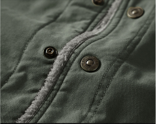 Abrigo de Invierno para Hombre con Forro de Terciopelo - Chaqueta de Algodón Acolchada - Image 12