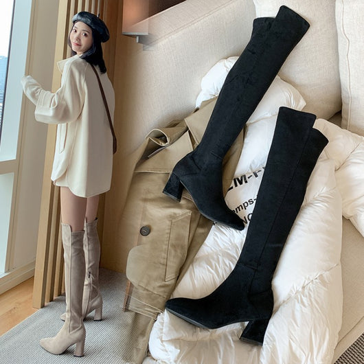 Botas de Invierno Hasta la Rodilla con Forro Polar y Elástico - Image 11