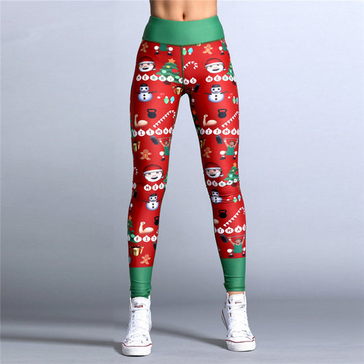 Leggings Deportivos Navideños de Cintura Alta para Yoga y Fitness - Image 9