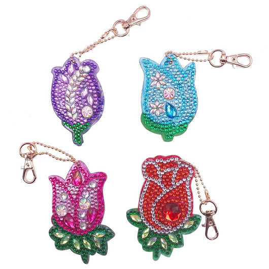 Llavero de Pintura de Diamantes DIY con Formas Especiales - Image 10