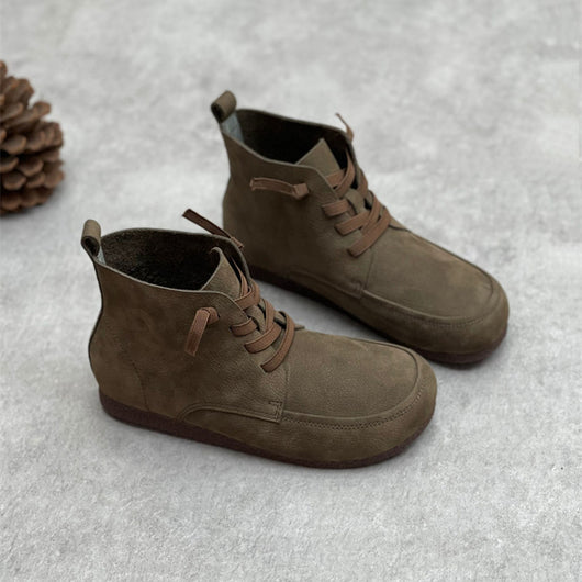 Botas Artesanales de Cuero Gamuza con Suela Flexible y Cierre Elástico - Image 2