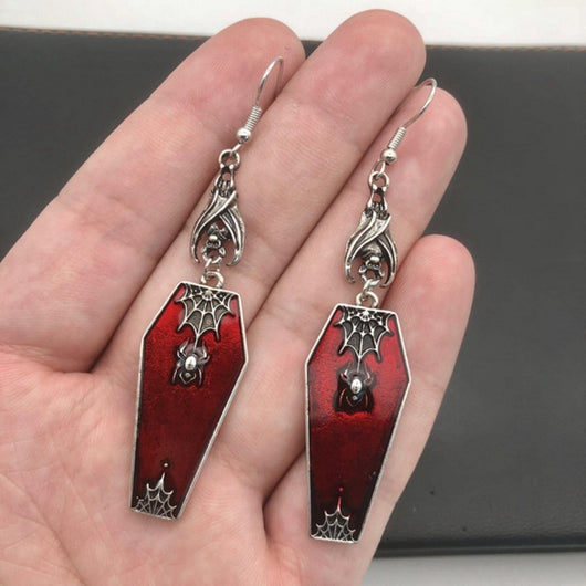 Aretes Punk Halloween Estilo Europeo y Americano - Cruz y Murciélago