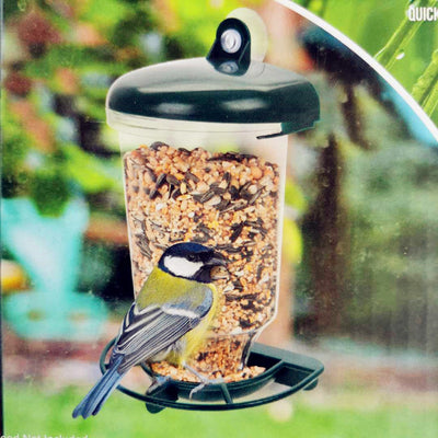 Comedero Automático para Pájaros con Cubierta Protectora