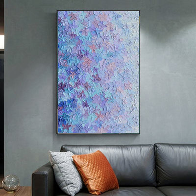 Cuadro Abstracto Pintado a Mano con Flores Modernas - Arte de Pared sin Marco - Image 19