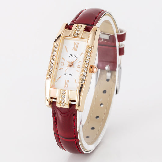 Reloj de Pulsera Delgado para Mujer con Patrón Texturizado y Diamante de Lujo - Image 13