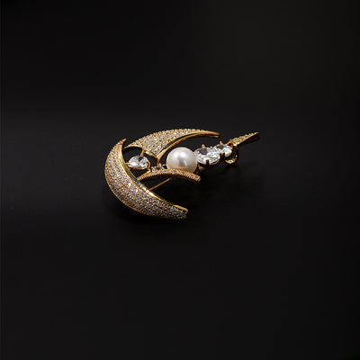 Broche Velero Náutico con Perlas de Concha y Oro Incrustado - Image 12