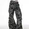 Pantalones Cargo Camuflaje Retro Cintura Baja Corte Holgado