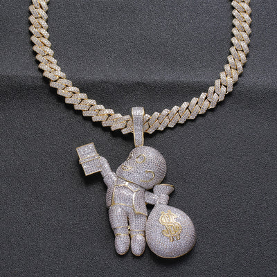 Collar de Circonita Bicolor Blanco - Diseño Elegante y Versátil - Image 2