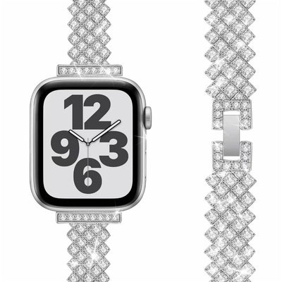Correa de Reloj de Diamantes y Cristales Metálica - Image 10