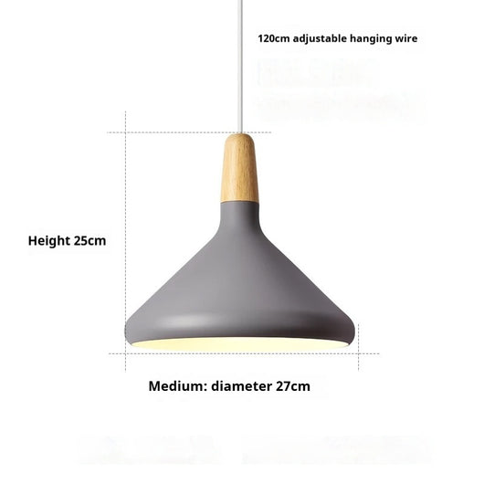 Lámpara Colgante Nórdica de Madera Sólida y Aluminio Diseño Minimalista - Image 17