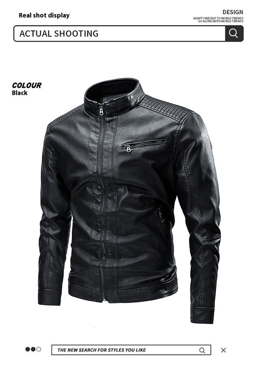 Chaqueta de Cuero para Motociclista Retro - Estilo Casual Primavera Otoño - Image 32