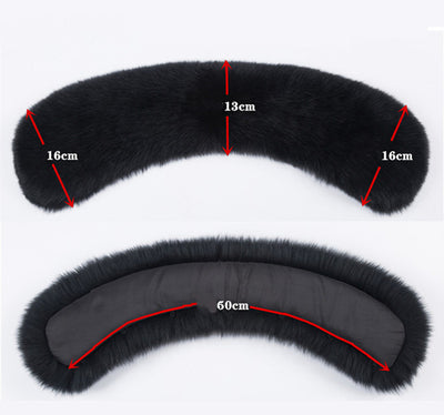 Cuello de Piel de Zorro Desmontable para Abrigos - Calor Universal - Image 18