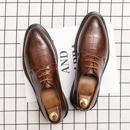 Zapatos Formales de Cuero Marrón con Punta Fina para Hombre - Image 11