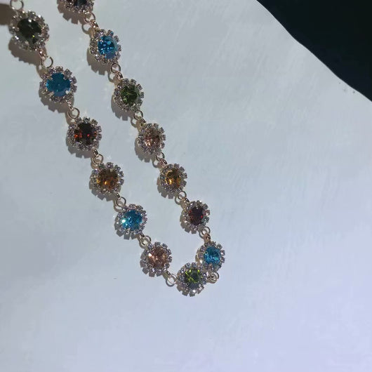 Collar de Diamantes de Colores Austríaco Versátil y Elegante - Image 11