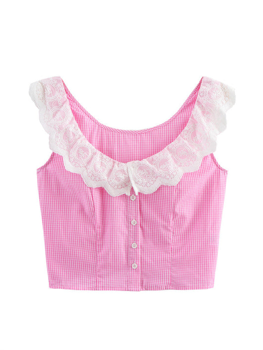 Top Encaje Estilo Americano con Tirantes Ajustables - Image 9