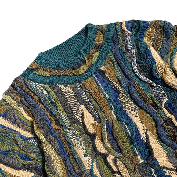 Suéter Jacquard Retro con Patrón de Amargón en Relieve para Hombre