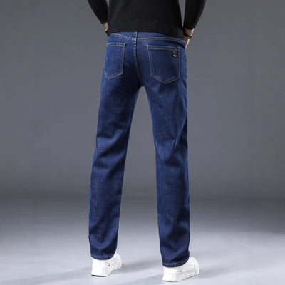Pantalones Vaqueros Gruesos Forrados en Fleece para Hombre Talla Grande - Image 4