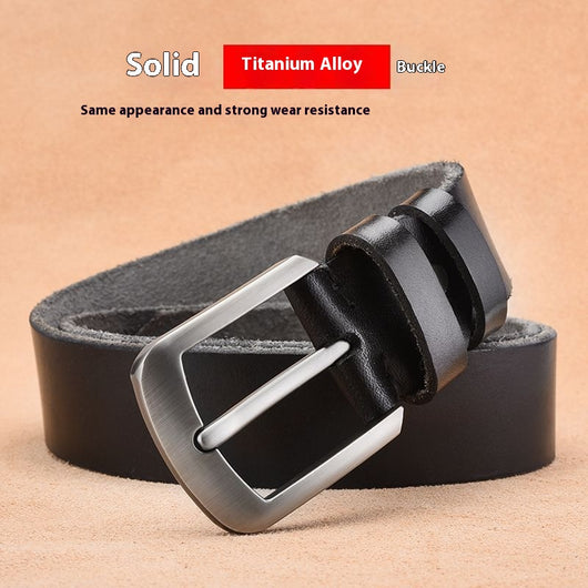 Cinturón de Cuero para Hombre con Hebilla de Pasador - Image 3