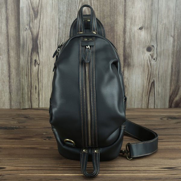 Bolso de Cuero Genuino Capacidad Grande Estilo Retro