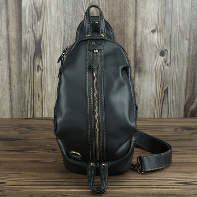 Bolso de Cuero Genuino Capacidad Grande Estilo Retro - Image 2