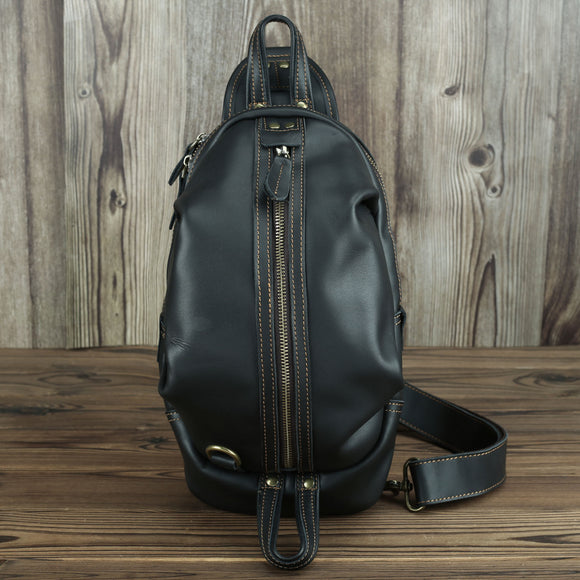 Bolso de Cuero Genuino Capacidad Grande Estilo Retro