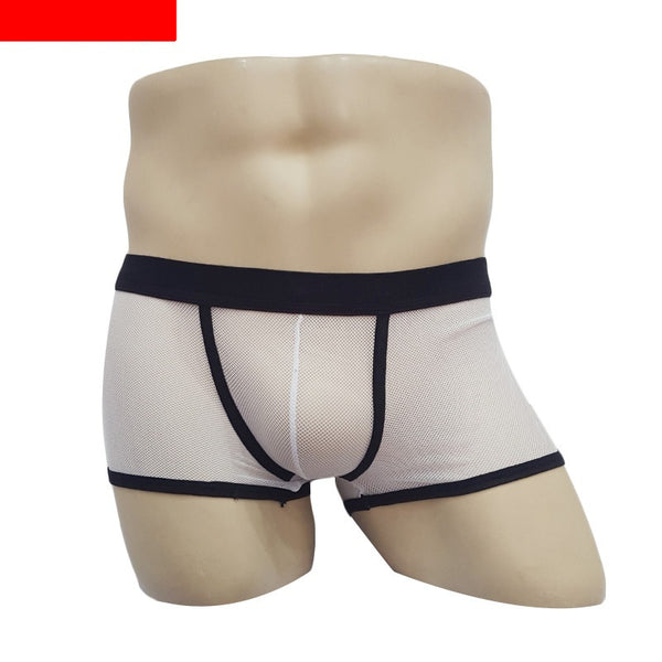 Bóxers Transparentes de Malla Cintura Baja para Hombre