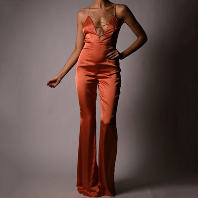 Pantalón Tubo Elegante con Diseño de Tiras Diamantadas - Image 5