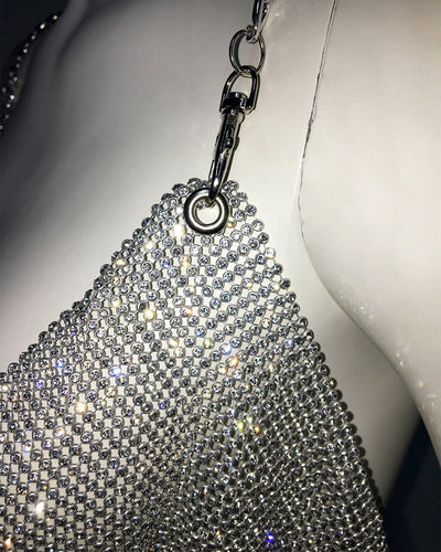 Chaleco Sexy de Cadena Metalizada con Strass y Diseño Irregular - Image 17