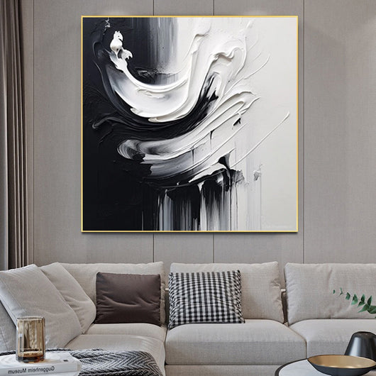 Cuadro Abstracto Minimalista en Blanco y Negro - Arte Moderno para tu Hogar - Image 3