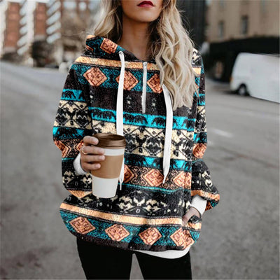 Suéter Holgado con Capucha y Estampado - Manga Larga Oversized - Image 11