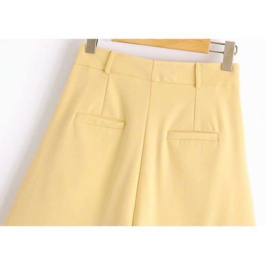 Conjunto de Shorts Casual de Tres Piezas en Colores Lisos para Mujer - Image 9