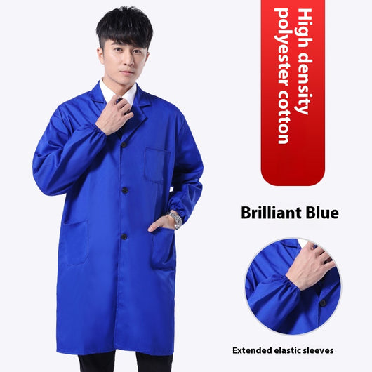 Bata Larga de Trabajo Azul Antipolvo Manga Larga - Image 17
