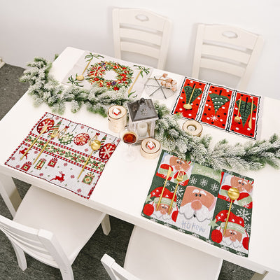 Manteles Individuales de Tela Tejida para Decoración Navideña - Image 13