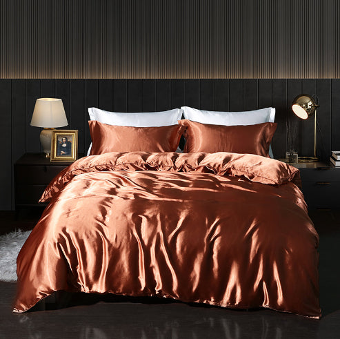 Juego de Cama Seda Pura Reversible 4 Piezas - Sábanas y Edredón Satén Sedoso - Image 7