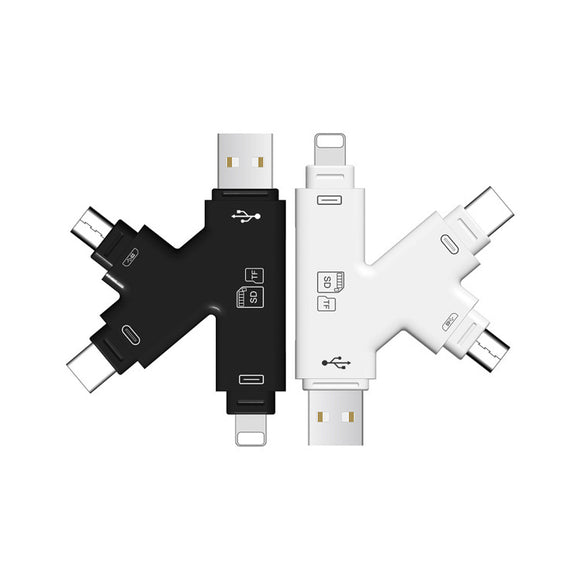 Lector Multifuncional OTG 4 en 1 para Tarjetas TF y SD