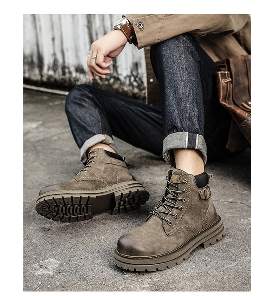 Botas Martin Hombre Estilo Británico Retro Otoño Invierno - Image 13