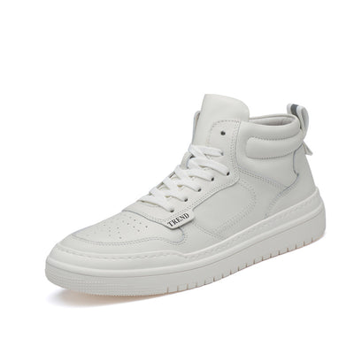 Tenis Altos de Cuero Coreanos para Hombre - Estilo Urbano Deportivo - Image 5