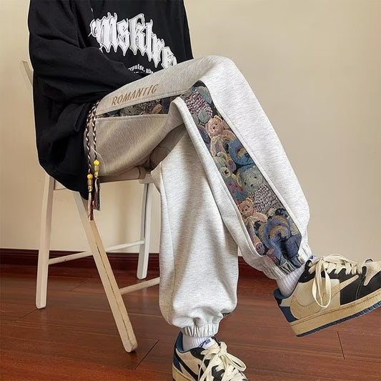Pantalones Largos Estampados Holgados para Hombre - Image 2