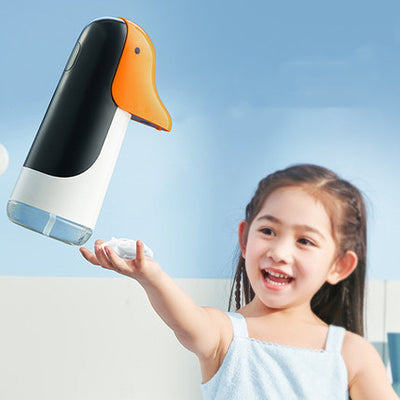 Dispensador Automático de Jabón Espuma Infantil con Sensor - Pingüino Cartoon Recargable USB - Image 15