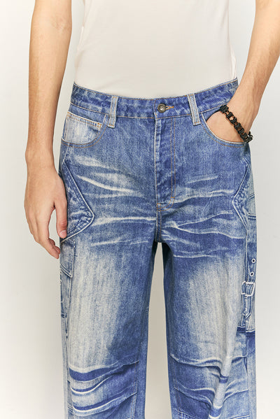Jeans con Bordado Artesanal y Estampado Digital Lavado - Image 12
