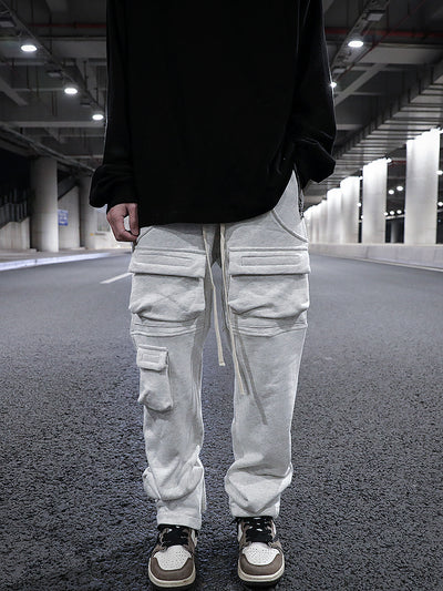 Pantalón de Buzo Recto con Bolsillos Múltiples y Cordón Ajustable - Image 12