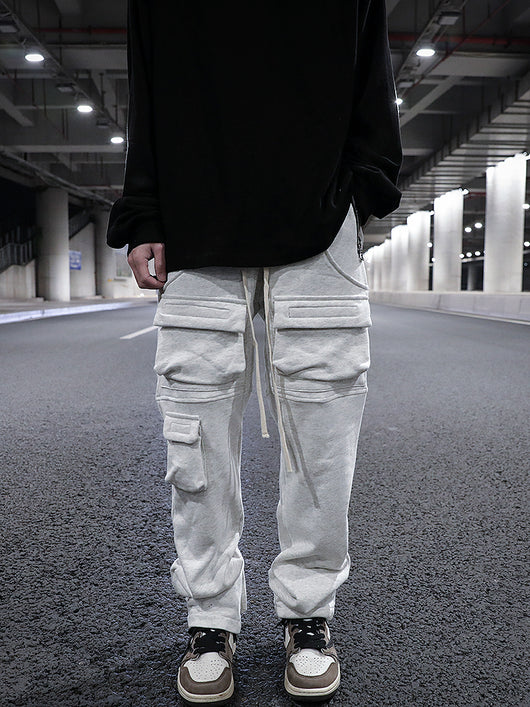 Pantalón de Buzo Recto con Bolsillos Múltiples y Cordón Ajustable - Image 12