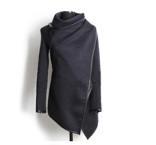 Abrigo de Lana Irregular Estilo Europeo - Gabardina Slim Elegante - Image 6