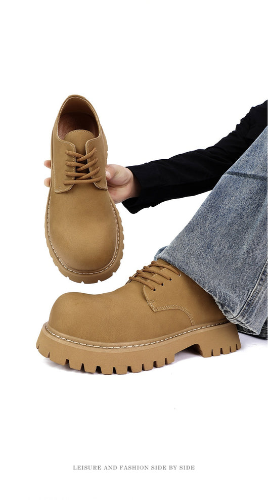 Zapatos de Vestir de Cuero Estilo Británico con Suela Gruesa Elevadora - Image 14