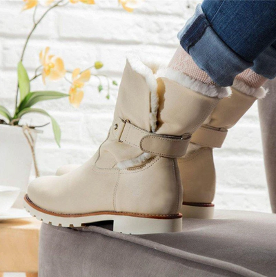 Botas Medianas Cómodas de Punta Redonda para Mujer Tallas Grandes - Image 6